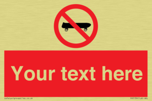 Custom No Skateboarding Sign